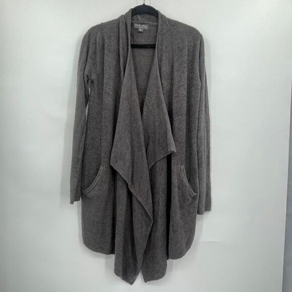 Barefoot Dreams Gray Cozychic Lite Knit High-Low Cardigan Sweater Size S/M - Picture 1 of 6